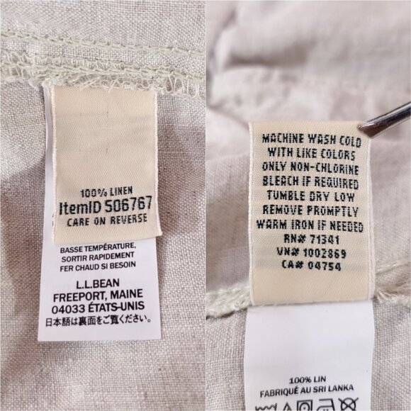 LL Bean Womens Size 16 M/T Premium Washable Linen Pull-On Pants Beige Oat 506767 - Picture 12 of 13